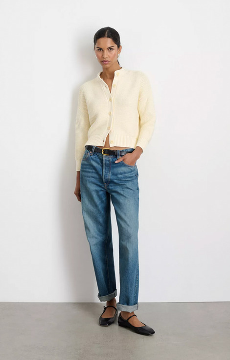 Alex Mill Sweaters - ALEX MILL NWT Evereve Nico Cotton Button Front Cardigan Sweater in Ivory // XS